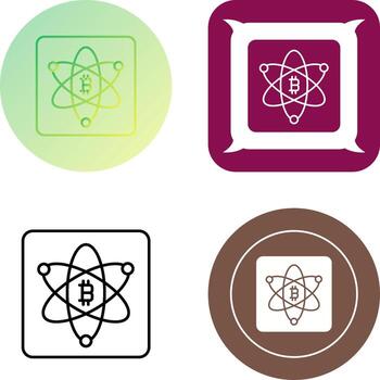 Bitcoin Science Icon Design vector