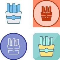 Fries Icon Design vector