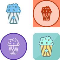 Pop corn Icon Design vector