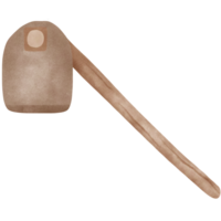 Wooden hoe hand drawn png