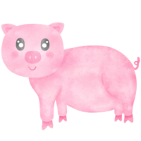 mignonne porc main tiré png