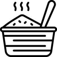 Rice Bowl Icon. Rice bowl and chopstick icon vector