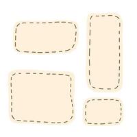 Hand drawn textbox set. Quote frames blank template collection. Doodle speech bubbles. illustration isolated on white background. vector