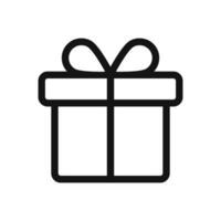 Gift Line Icon Isolated Illustration vector