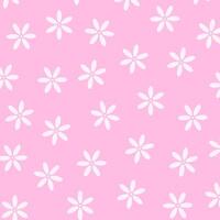 Pink White Floral Decorative Pattern Background vector