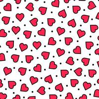 Heart Dots Decorative Pattern Background vector