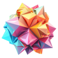 Multicolored 3D Crystal Sculpture Vibrancy in Every Angle png