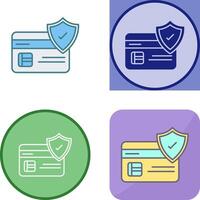 Card Protection Icon Design vector