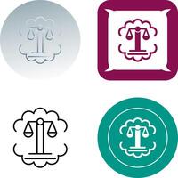 Justice Scale Icon Design vector