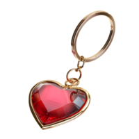 Red Ruby Heart Key chain Symbol of Love and Elegance png