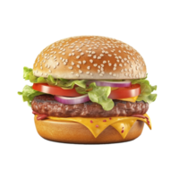 Hamburger isolated on Transparent Background png