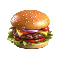 hamburgare isolerat på transparent bakgrund png