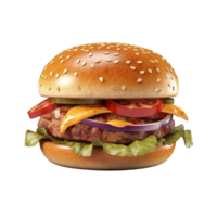 Hamburger isolated on Transparent Background png