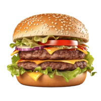 Hamburger isolé sur transparent Contexte png