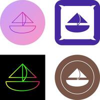 Small Yacht Icon Design vector