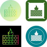 Firewall Icon Design vector