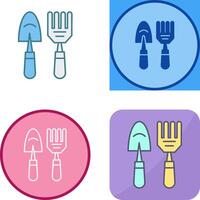 Gardening Tools Icon Design vector