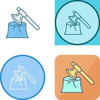 Wood Axe Icon Design vector