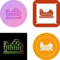 Cargo Ship Icon Design vector