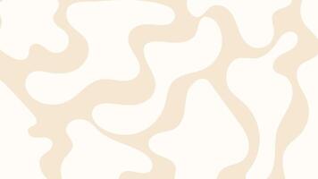 Abstract groove background in light beige color. Hand drawn organic shapes and blobs pattern vector