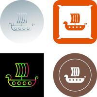 Viking Ship Icon Design vector