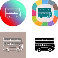 diseño de icono de autobús doble vector