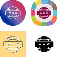 World Wide Web Icon Design vector