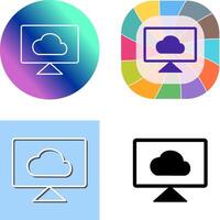 Cloud System Icon Design vector