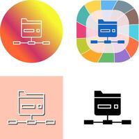 Network Folder Icon Design vector