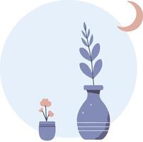 minimalistic flat lavender summer illustration on a white background, isolated vector