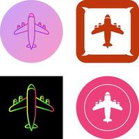 Flying Airplane Icon Design vector