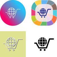 global compras icono diseño vector