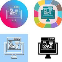 Online store Icon Design vector