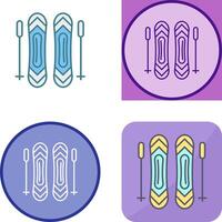 Ski Sticks Icon Design vector