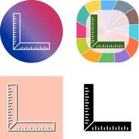 square Ruler Icon Design vector