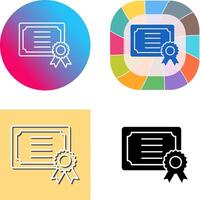 Certificate Icon Design vector