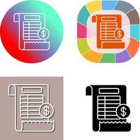 Bill Icon Design vector