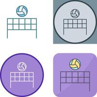 Beach Volleyball Icon Design vector