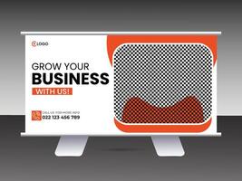 Billboard banner design template for business agency or company vector