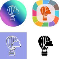 Hot Air Baloon Icon Design vector