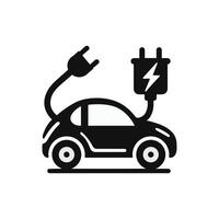 Electric car icon, Eco friendly electro auto vehicle concept vector