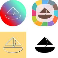 Small Yacht Icon Design vector