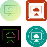 Cloud System Icon Design vector