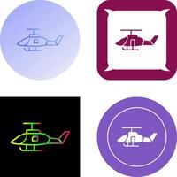 Military Helicopter Icon Design vector