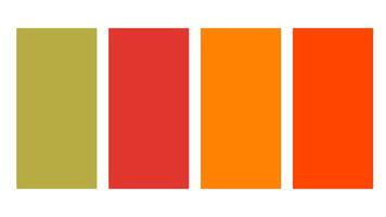 Brown and orange color palette. Set of bright color palette combination in rgb hex. Color palette for ui ux design. Abstract illustration for your graphic design, banner, poster or landing page vector