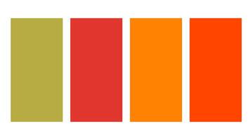 Brown and orange color palette. Set of bright color palette combination in rgb hex. Color palette for ui ux design. Abstract illustration for your graphic design, banner, poster or landing page vector