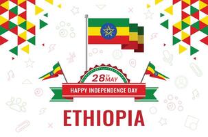 National day of Ethiopia illustration. Independence day of Ethiopia. Suitable for greeting card, poster and banner. vector