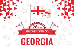 nacional día de Georgia ilustración. independencia día de Georgia. adecuado para saludo tarjeta, póster y bandera. vector