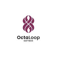 octaloop lazo logo concepto pulpo establecido concepto moderno negocio logo para tu empresa vector