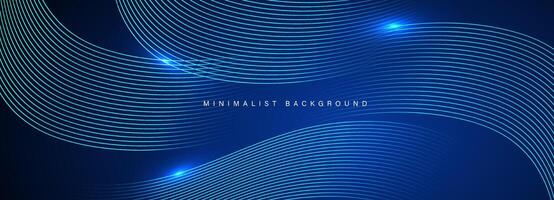 Abstract blue modern background with dynamic geometric shapes. vector